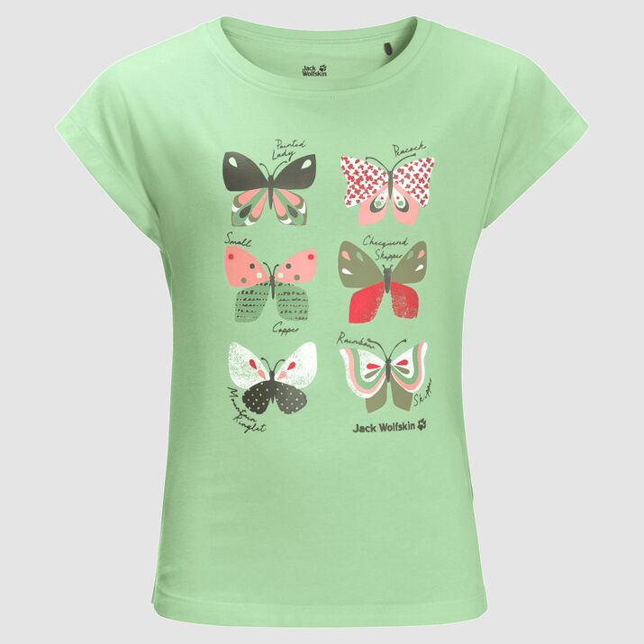 T-shirt Jack Wolfskin Butterflygirls Niños Verdes Mexico-6139521